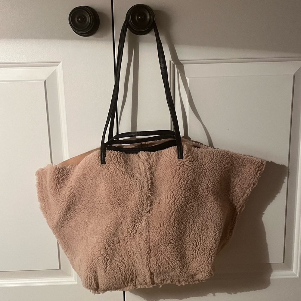 AllSaints Hannah Shearling Tote Bag